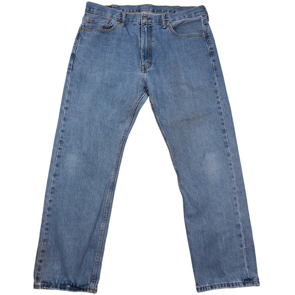 Levi's 505 Regular Fit Jeans 38x32 Mens Straight Leg Medium Wash Blue‎